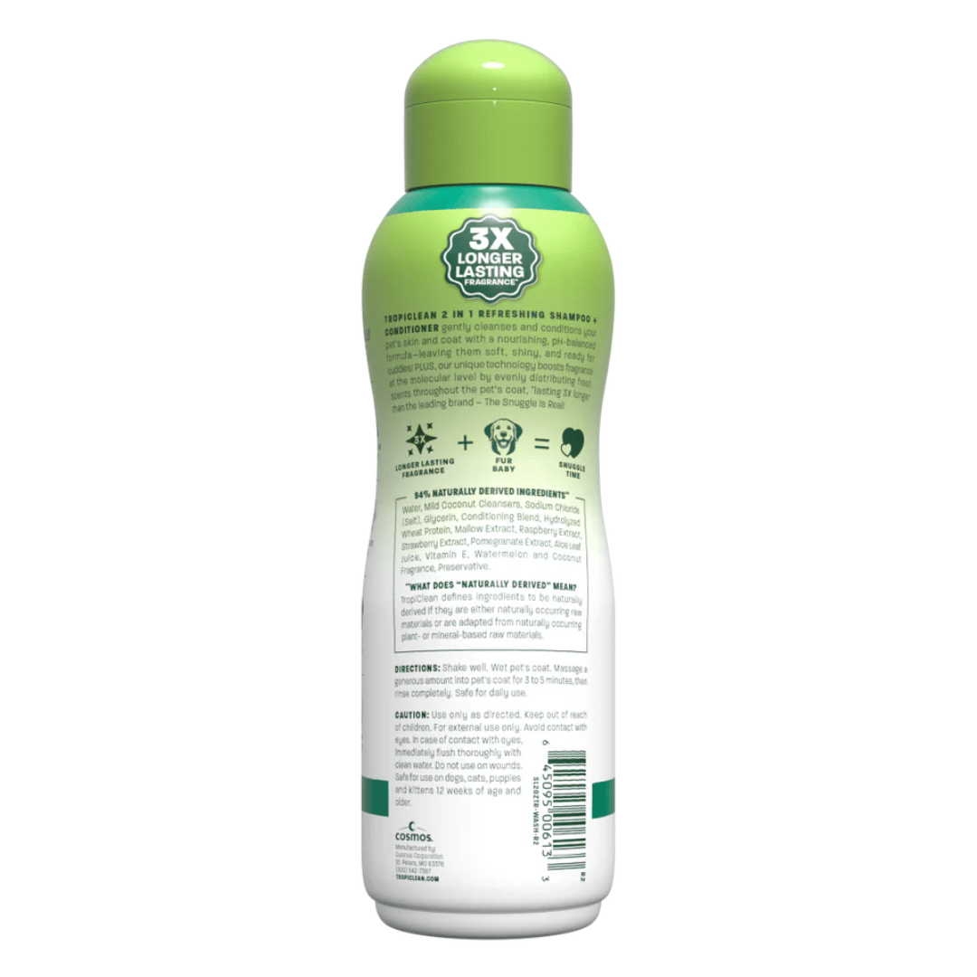 Tropiclean 2in1 Watermelon Shampoo & Conditioner for Pets 354ml