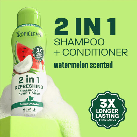 Tropiclean 2in1 Watermelon Shampoo & Conditioner for Pets 354ml