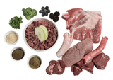 Raw ingredients of Paleo Ridge Plus Pork and Apple