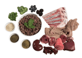 Raw ingredients of Paleo Ridge Plus Lamb and Mint