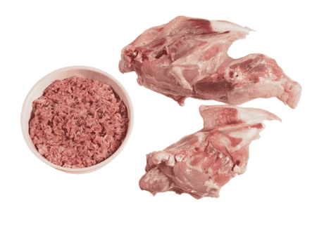 Raw ingredients of Paleo Ridge DIY Range Chicken Carcass mince