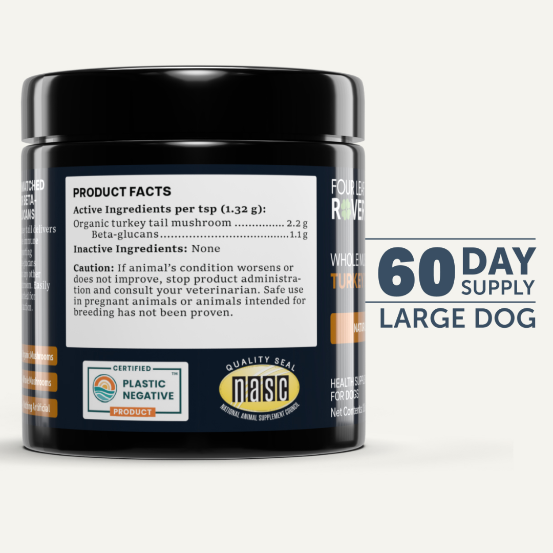 Four Leaf Rover - Turkey Tail Mushroom for Dogs