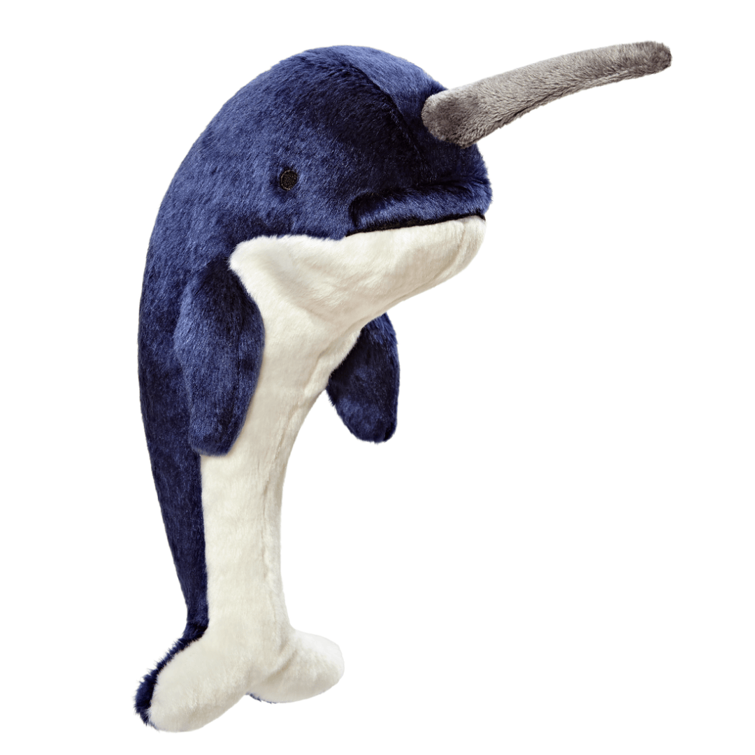Fluff & Tuff Bleu Narwhal Plush Dog Toy