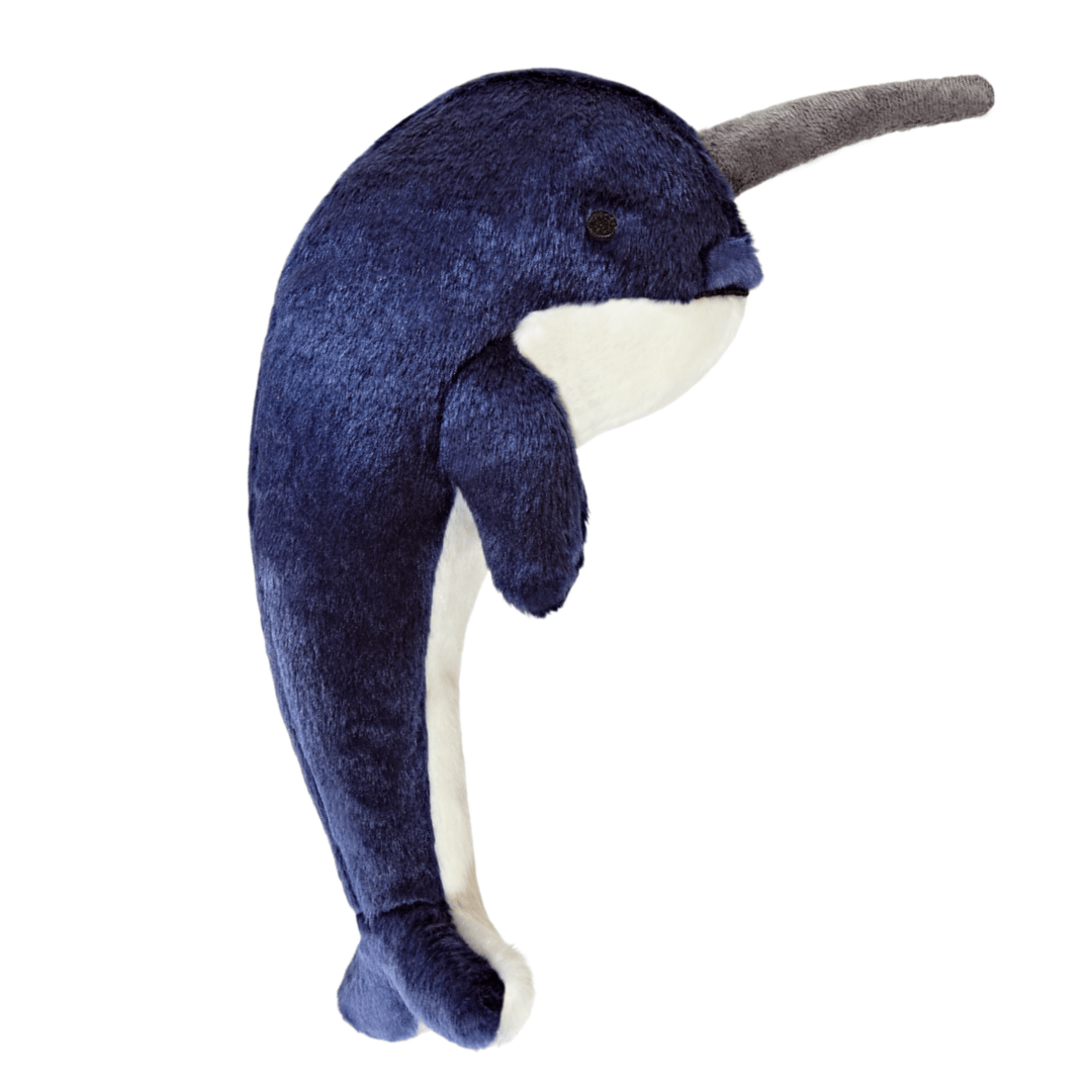 Fluff & Tuff Bleu Narwhal Plush Dog Toy