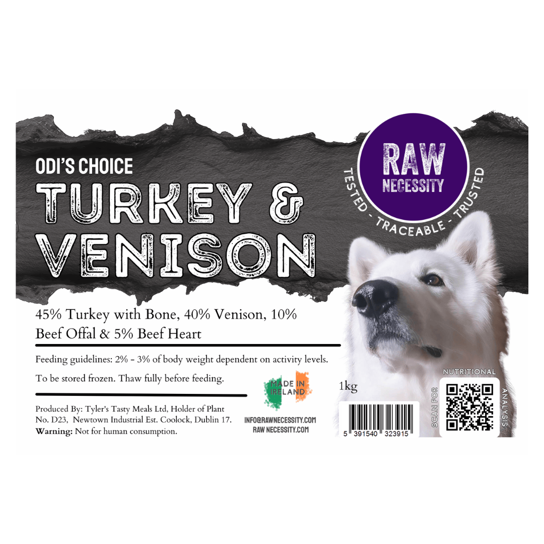 Raw Necessity Signature Turkey & Venison 1kg | Odi's Choice