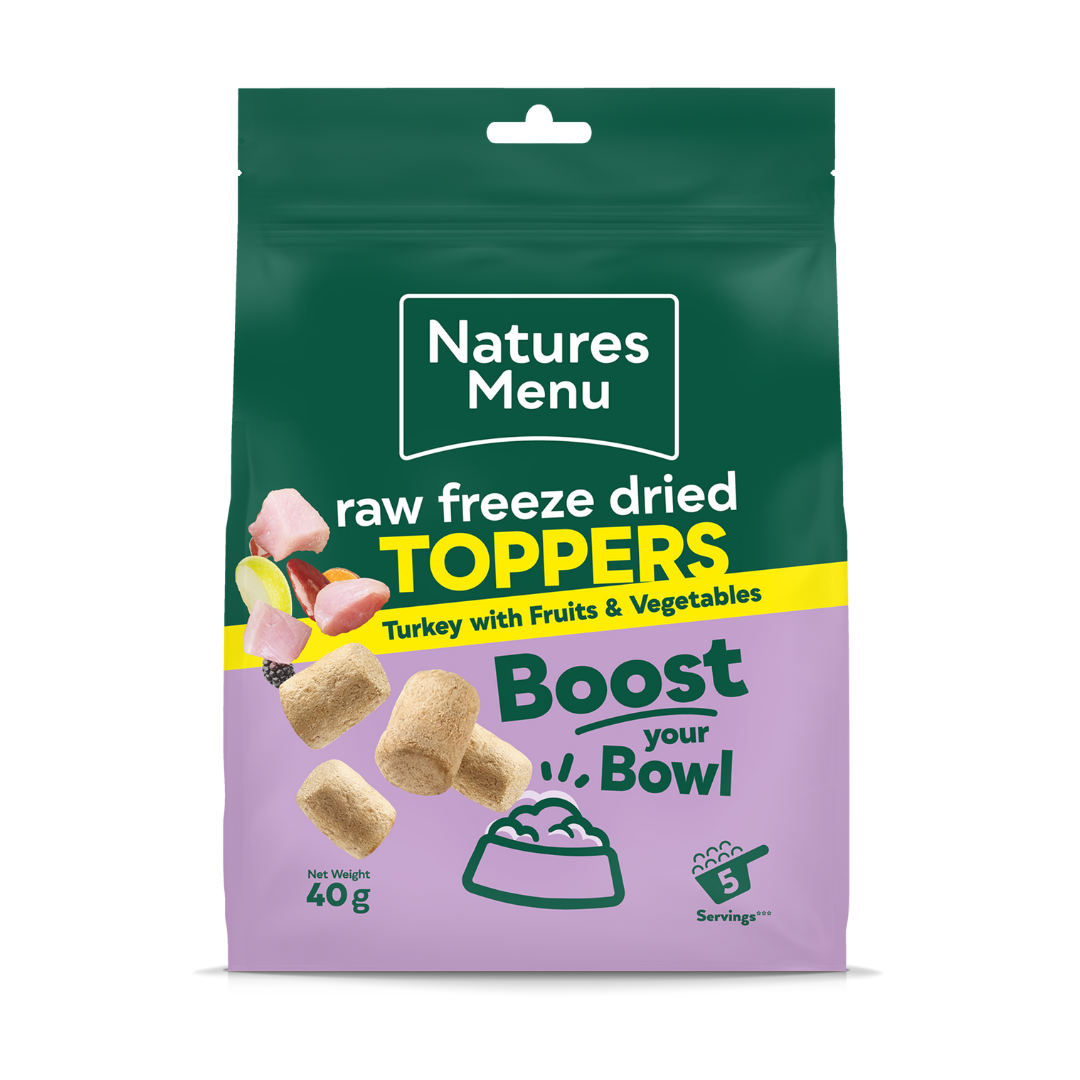 Natures Menu Raw Freeze Dried Turkey Toppers 40g bag
