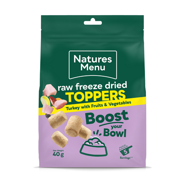 Natures Menu Raw Freeze Dried Turkey Toppers 40g bag
