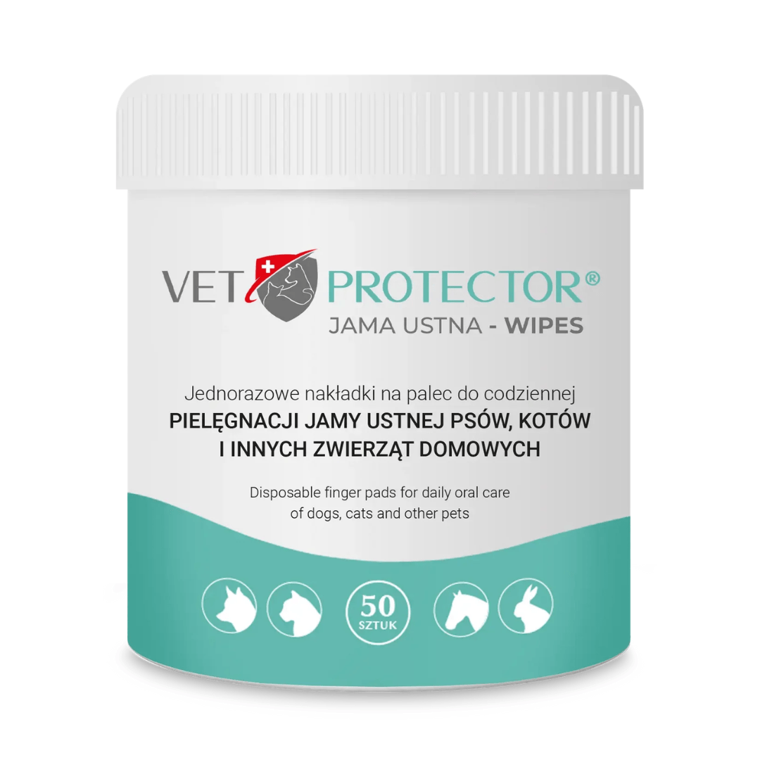 Vet Protector Oral Cavity Wipes for Pets - 50 pieces