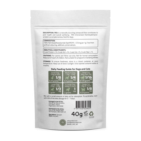 Atlas & Tail 100% Pure PEA (Palmitoylethanolamide) Powder