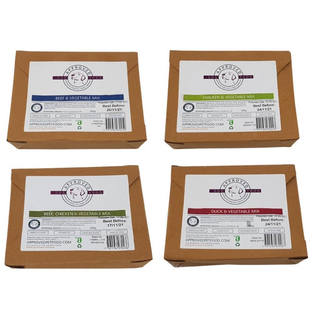 Approved Raw Dog Food Mixed Boxes