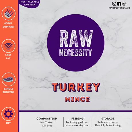 Raw Necessity Turkey Mince 1kg