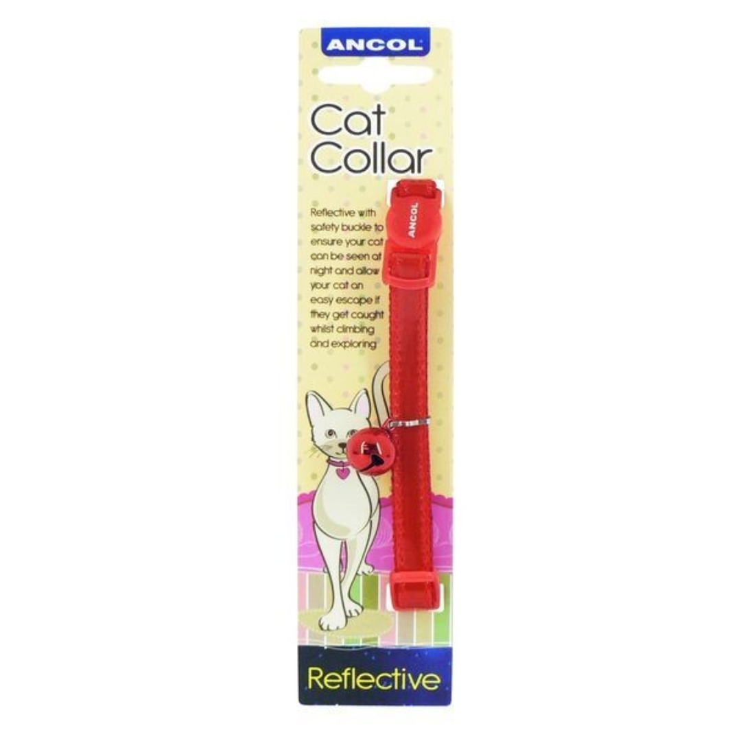 Red Reflective Safety Cat Collar