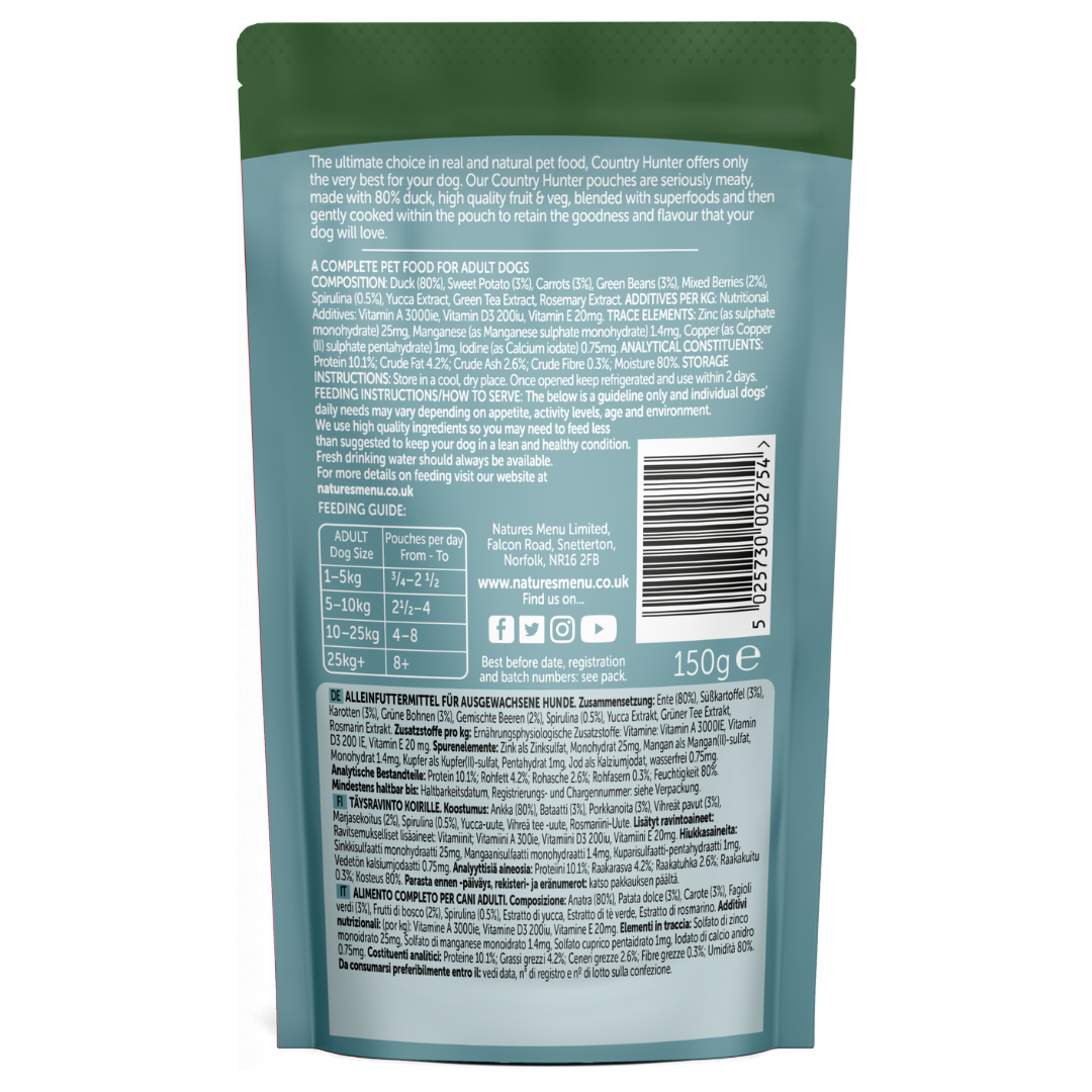 Country Hunter Duck & Superfoods Pouch 150g