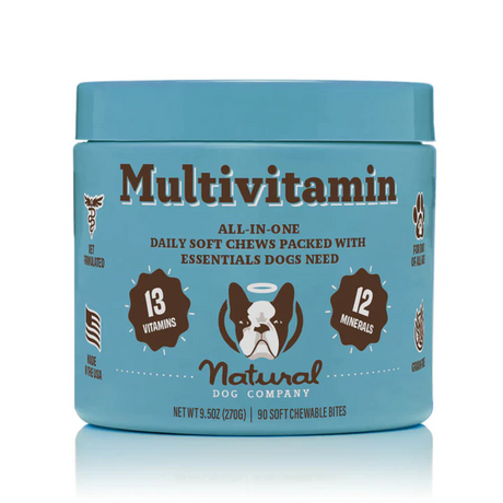 Tub of Natural Dog Company Multivitamin Chews