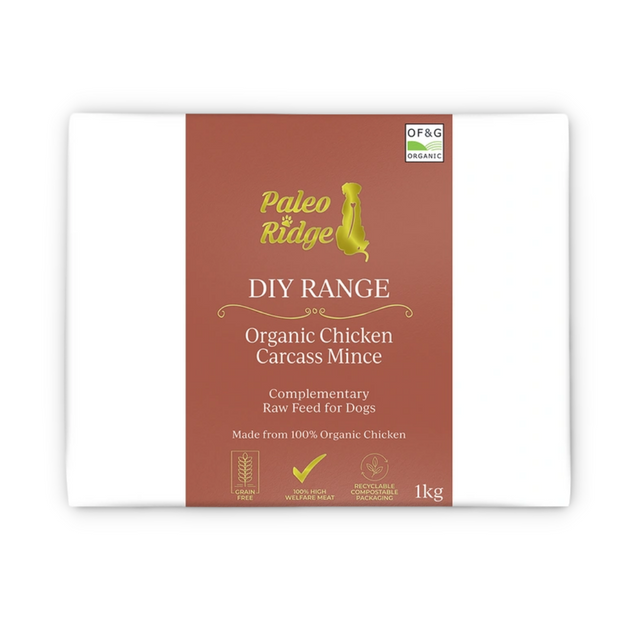 Paleo Ridge DIY Range Organic Chicken Carcass Mince 1kg Box