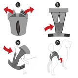 Photo inscrutions of how to put the Finnero Brenda Heat Pants in Dark Grey on
