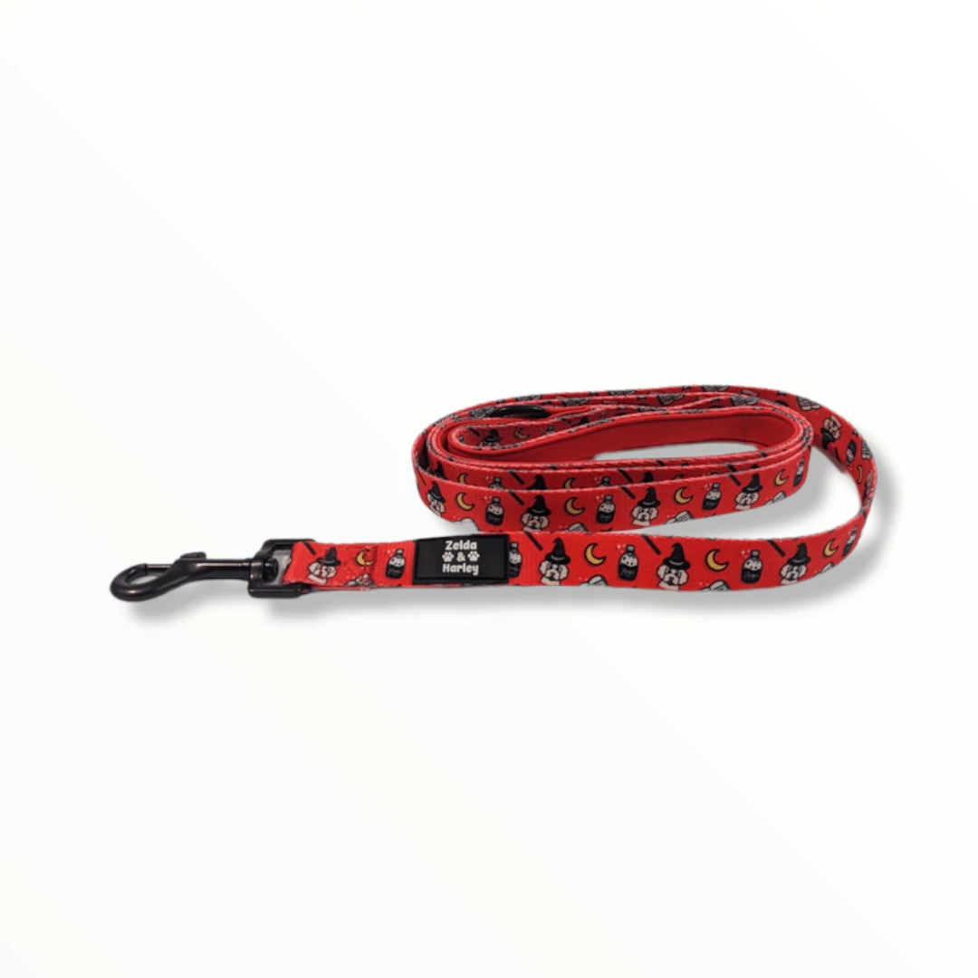 Zelda and Harley Red Hairy Pawter Lead