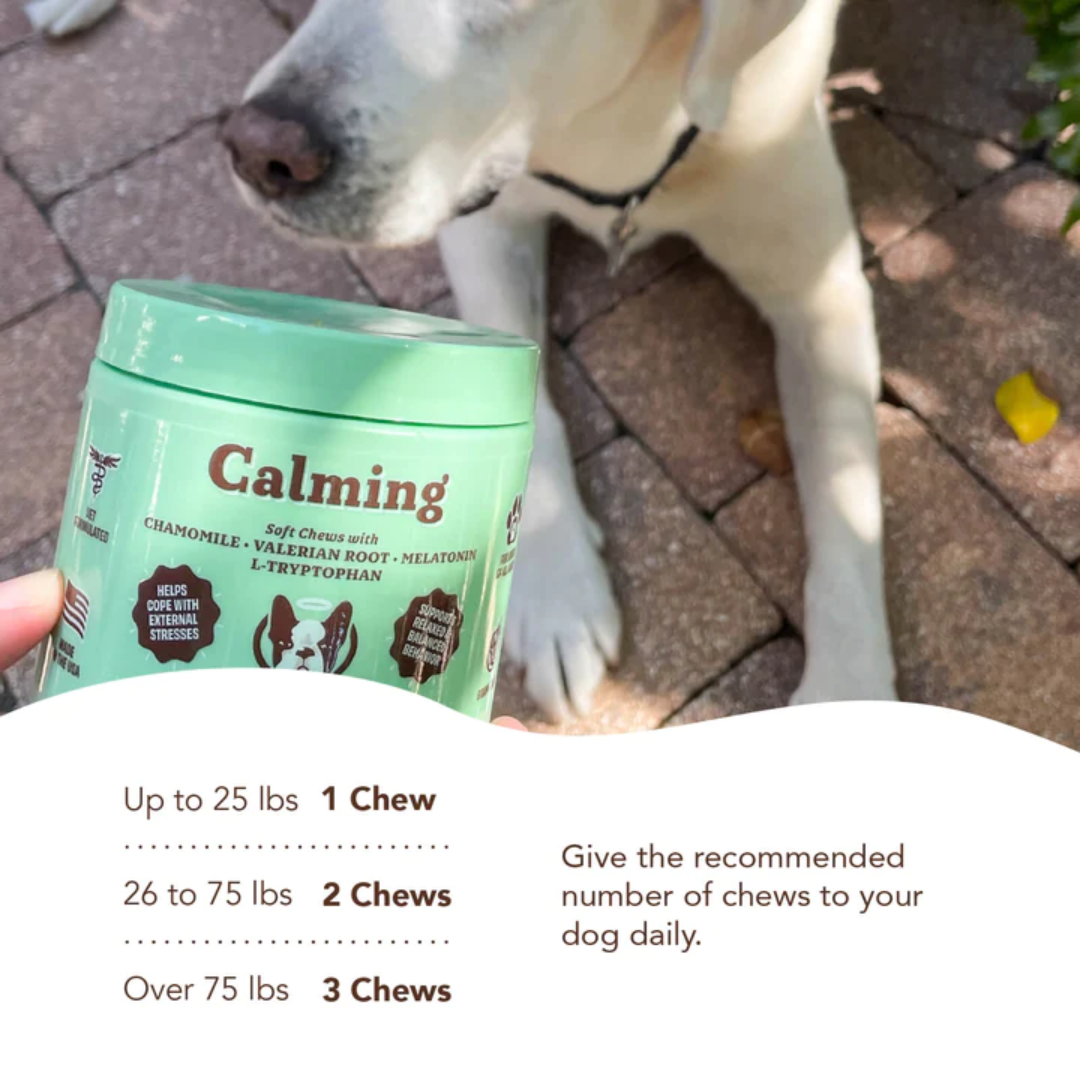 Recommended Daily Amount - Up to 25lbs / 1 Chew, 26 to 75lbs / 2 chews, over 75lbs / 3 chews