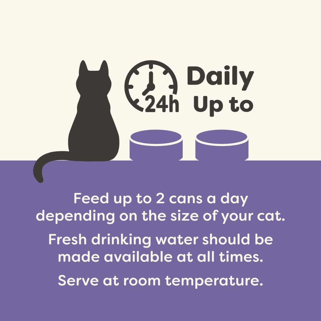 Feeding guidelines of the Applaws wet cat food tins Supreme Selection multipack. 