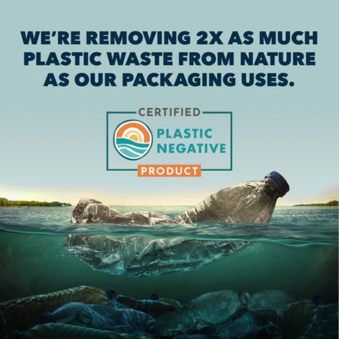 A promise by Four Leaf Rover to remove 2x more plastic waste as their packaging uses