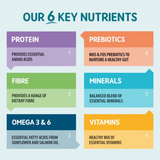 Naturo 6 Key Nutrients - Protein, Prebiotics, Fibre, Minerals, Omega 3 & 6, Vitamins.