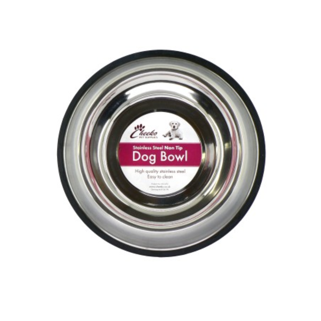Cheeko Non Tip/Slip Stainless Steel Pet Bowl