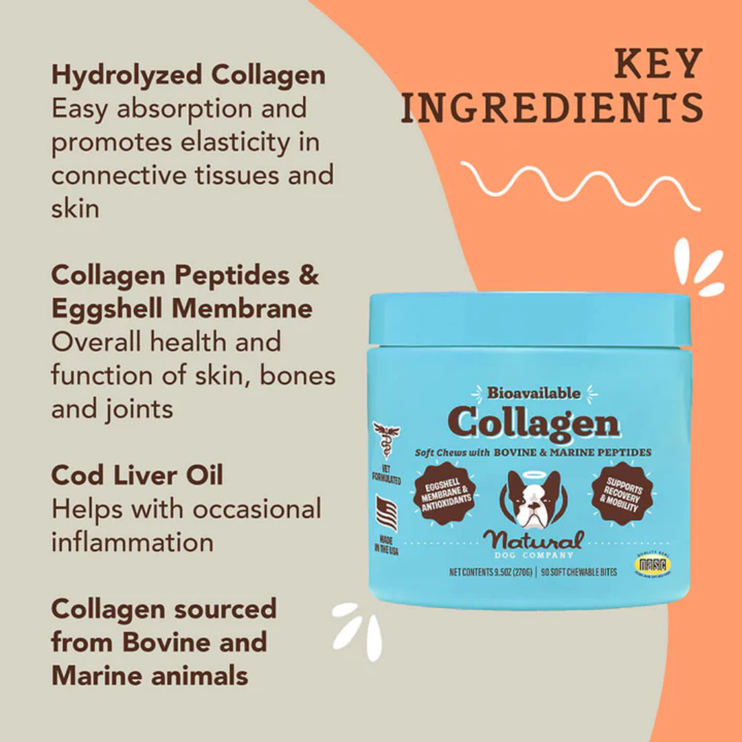 Key Ingredients - Hydrolyzed Collagen, Collagen Peptides & Eggshell Membrane, Cod Liver Oil, Collagen Sourced from Bovine and Marine animals.