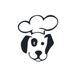 Barkin Bisto Logo - Cartoon dog wearing a chef's hat.