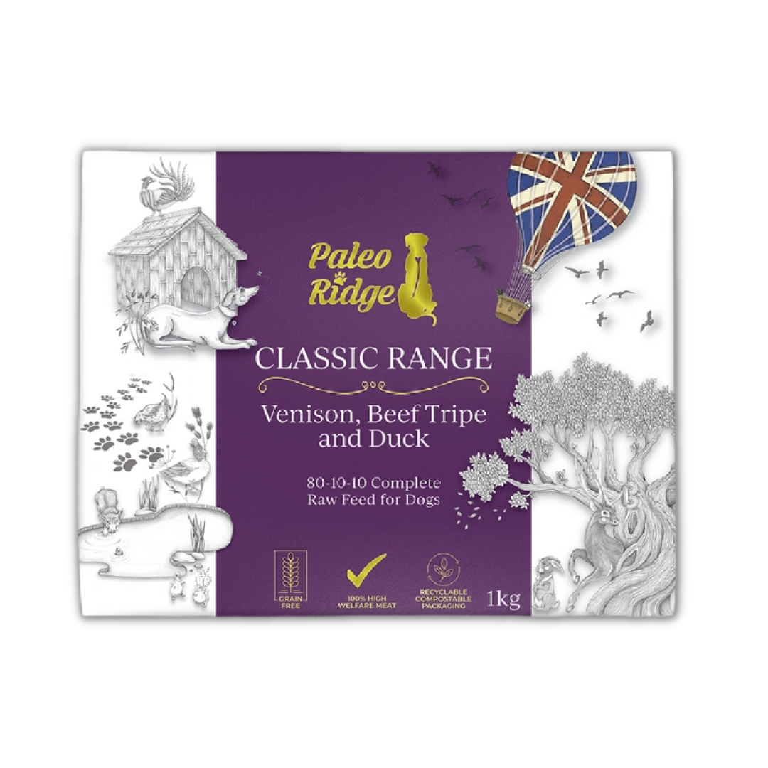 Paleo Ridge Classic Range Venison, Beef Tripe and Duck box