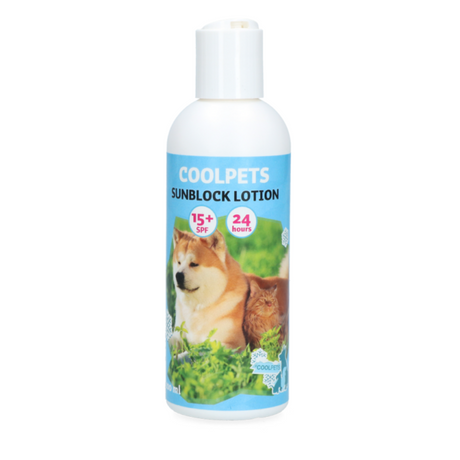 Sunscreen Lotion for Dogs 200ml bottle against a white background