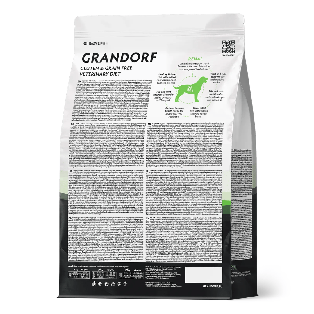 Grandorf Vet Renal Dog Food - Turkey