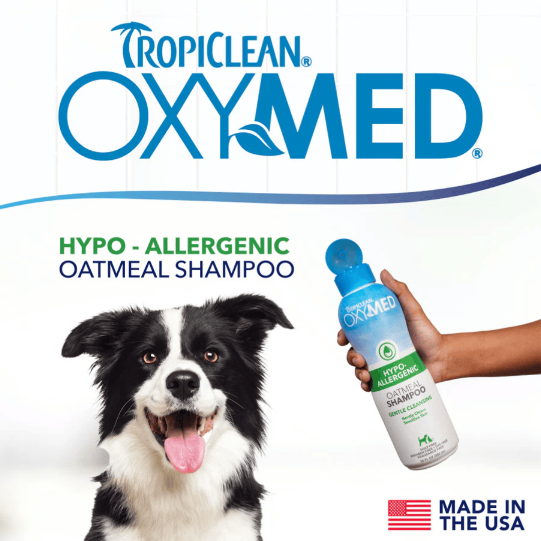 TropiClean OxyMed Hypoallergenic Oatmeal Shampoo for Pets 591ml