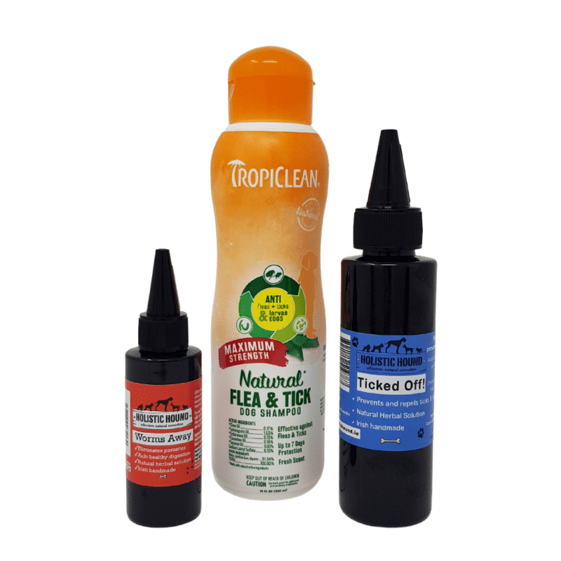 Flea and tick and worm treatment for dogs